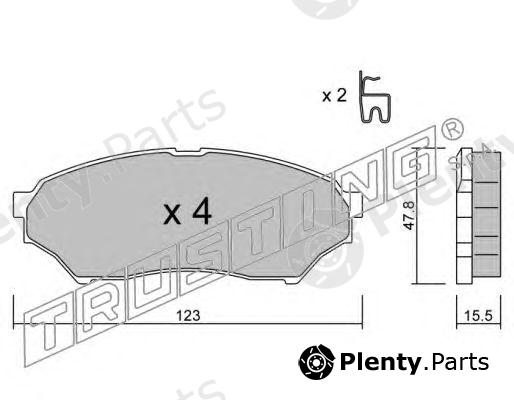  TRUSTING part 412.0 (4120) Brake Pad Set, disc brake