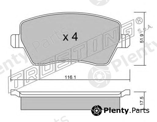  TRUSTING part 501.0 (5010) Brake Pad Set, disc brake