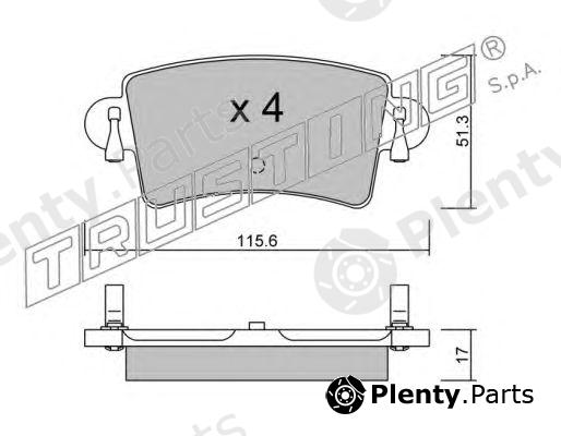  TRUSTING part 562.0 (5620) Brake Pad Set, disc brake