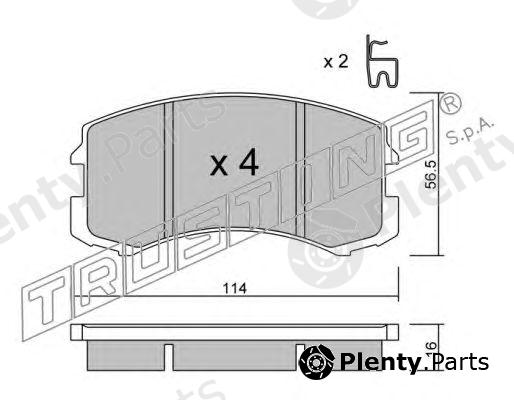  TRUSTING part 752.0 (7520) Brake Pad Set, disc brake