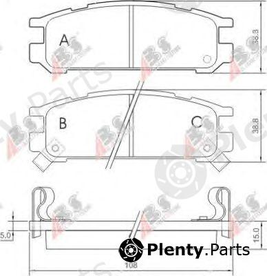  A.B.S. part 36721 Brake Pad Set, disc brake