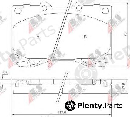 A.B.S. part 37231 Brake Pad Set, disc brake
