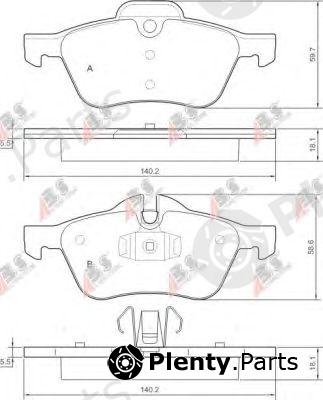  A.B.S. part 37279 Brake Pad Set, disc brake