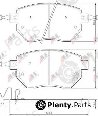  A.B.S. part 37504 Brake Pad Set, disc brake