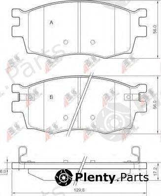  A.B.S. part 37520 Brake Pad Set, disc brake