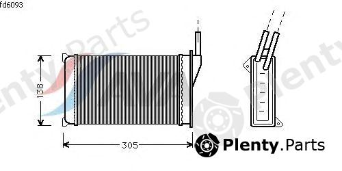  AVA QUALITY COOLING part FD6093 Heat Exchanger, interior heating