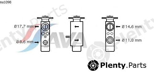  AVA QUALITY COOLING part MS1098 Expansion Valve, air conditioning