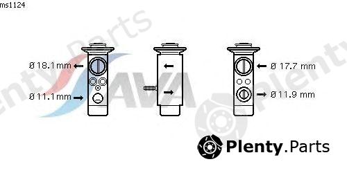  AVA QUALITY COOLING part MS1124 Expansion Valve, air conditioning