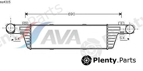  AVA QUALITY COOLING part MS4315 Intercooler, charger