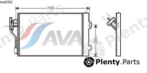  AVA QUALITY COOLING part MSA5352 Condenser, air conditioning