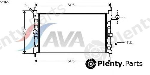  AVA QUALITY COOLING part OL2022 Radiator, engine cooling