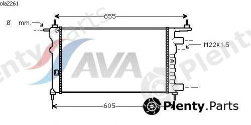  AVA QUALITY COOLING part OLA2261 Radiator, engine cooling