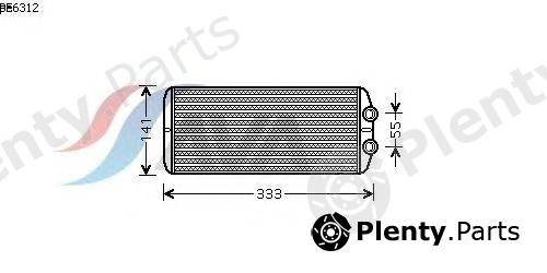  AVA QUALITY COOLING part PE6312 Heat Exchanger, interior heating