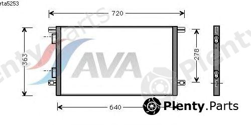  AVA QUALITY COOLING part RTA5253 Condenser, air conditioning