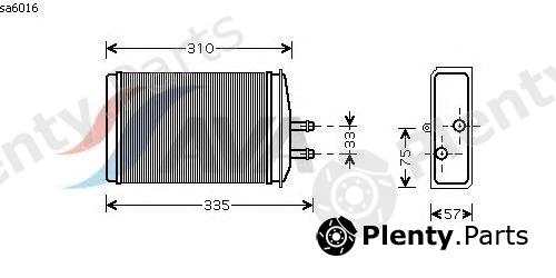  AVA QUALITY COOLING part SA6016 Heat Exchanger, interior heating