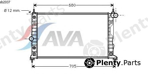  AVA QUALITY COOLING part SB2037 Radiator, engine cooling