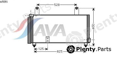  AVA QUALITY COOLING part SZ5081 Condenser, air conditioning