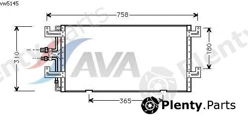  AVA QUALITY COOLING part VW5145 Condenser, air conditioning