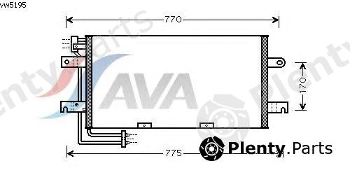  AVA QUALITY COOLING part VW5195 Condenser, air conditioning