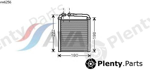  AVA QUALITY COOLING part VW6256 Heat Exchanger, interior heating