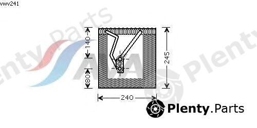  AVA QUALITY COOLING part VWV241 Evaporator, air conditioning