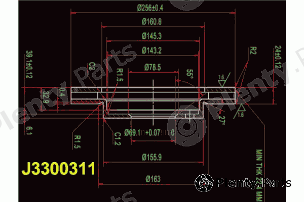  NIPPARTS part J3300311 Brake Disc