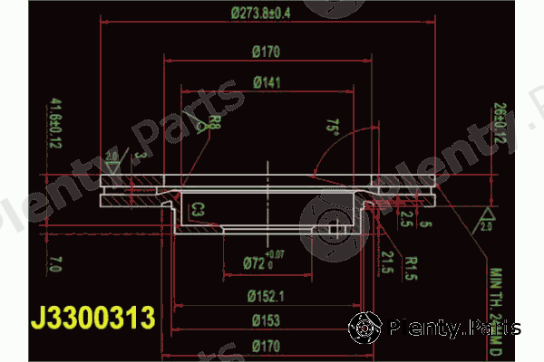  NIPPARTS part J3300313 Brake Disc