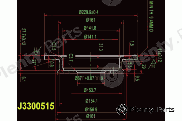  NIPPARTS part J3300515 Brake Disc