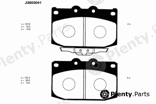  NIPPARTS part J3603041 Brake Pad Set, disc brake