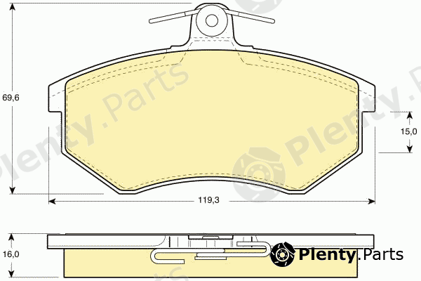  GIRLING part 6104301 Brake Pad Set, disc brake