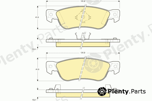  GIRLING part 6107689 Brake Pad Set, disc brake