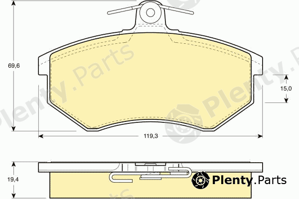  GIRLING part 6108261 Brake Pad Set, disc brake