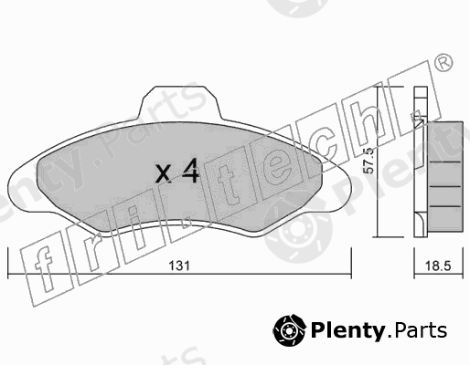  fri.tech. part 073.0 (0730) Brake Pad Set, disc brake