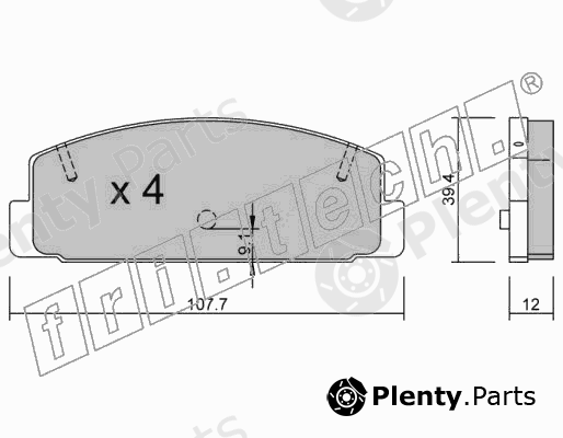 fri.tech. part 311.2 (3112) Brake Pad Set, disc brake