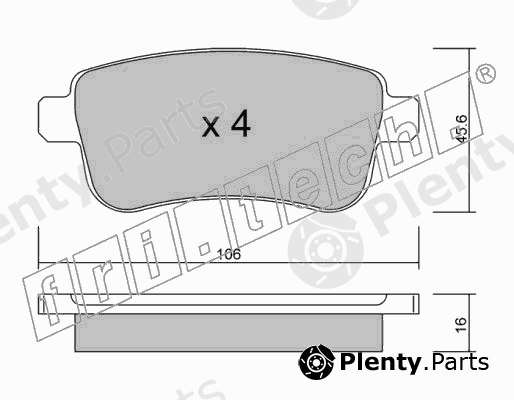 fri.tech. part 834.0 (8340) Brake Pad Set, disc brake