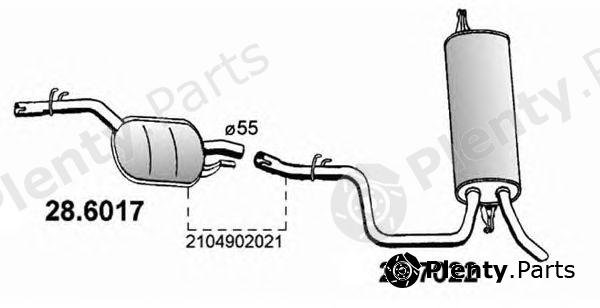  ASSO part 28.6017 (286017) Middle Silencer