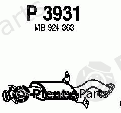  FENNO part P3931 Middle Silencer