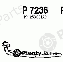  FENNO part P7236 Exhaust Pipe
