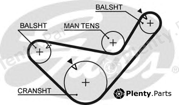  GATES part 5456XS Timing Belt