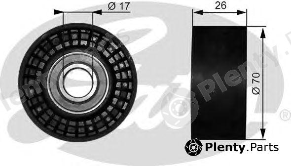  GATES part T38018 Deflection/Guide Pulley, v-ribbed belt