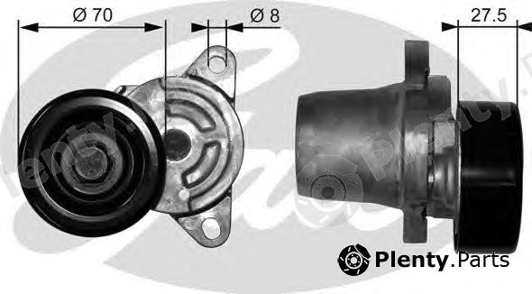  GATES part T38454 Tensioner Pulley, v-ribbed belt
