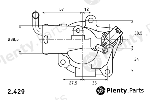  BEHR THERMOT-TRONIK part 2.429.87.355 (242987355) Thermostat, coolant