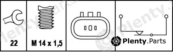  HELLA part 6ZF008621-041 (6ZF008621041) Switch, reverse light