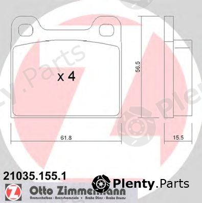  ZIMMERMANN part 21035.155.1 (210351551) Brake Pad Set, disc brake
