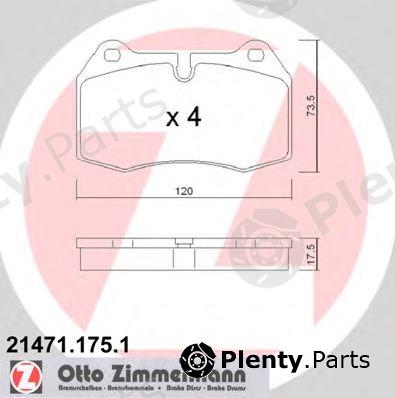  ZIMMERMANN part 21471.175.1 (214711751) Brake Pad Set, disc brake