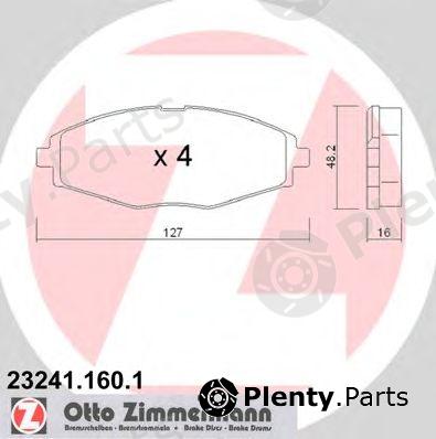  ZIMMERMANN part 23241.160.1 (232411601) Brake Pad Set, disc brake
