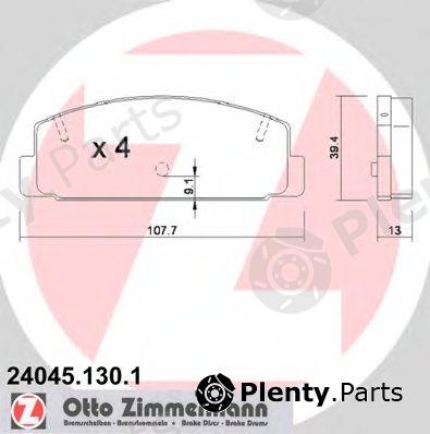  ZIMMERMANN part 24045.130.1 (240451301) Brake Pad Set, disc brake