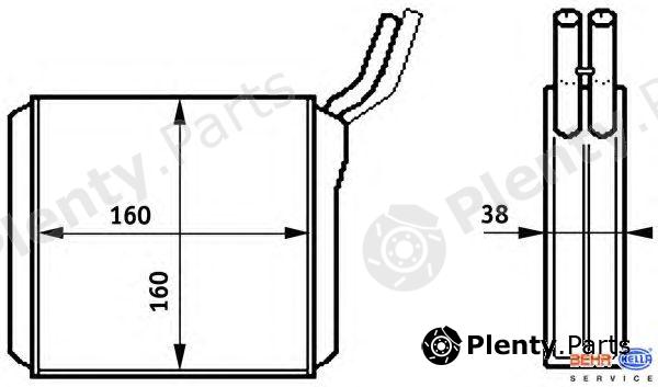  HELLA part 8FH351313-261 (8FH351313261) Heat Exchanger, interior heating