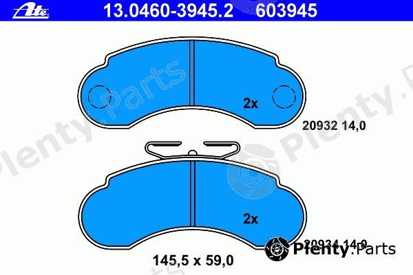  ATE part 13.0460-3945.2 (13046039452) Brake Pad Set, disc brake