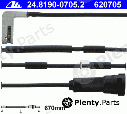  ATE part 24.8190-0705.2 (24819007052) Warning Contact, brake pad wear